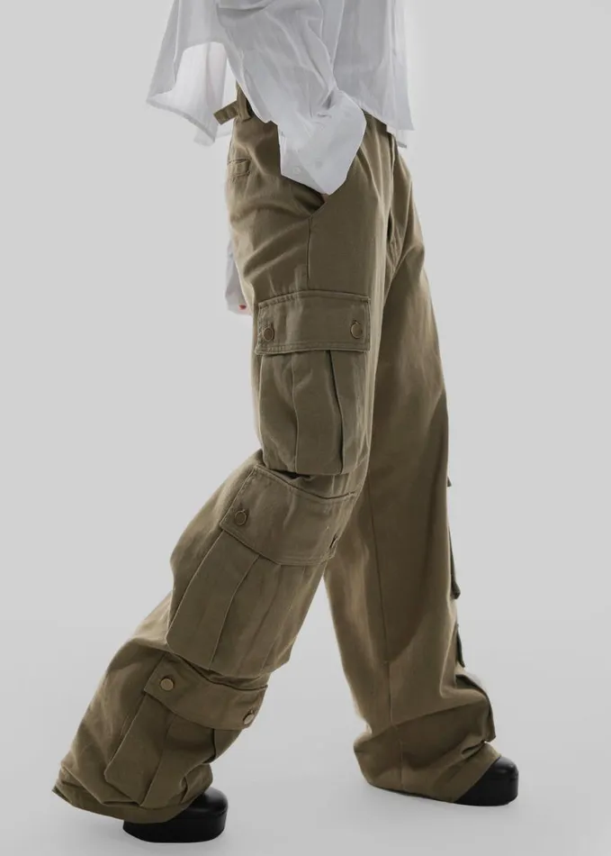 Clothing Women The Frankie Shop Arlon Cargo Pants 8211 Khaki