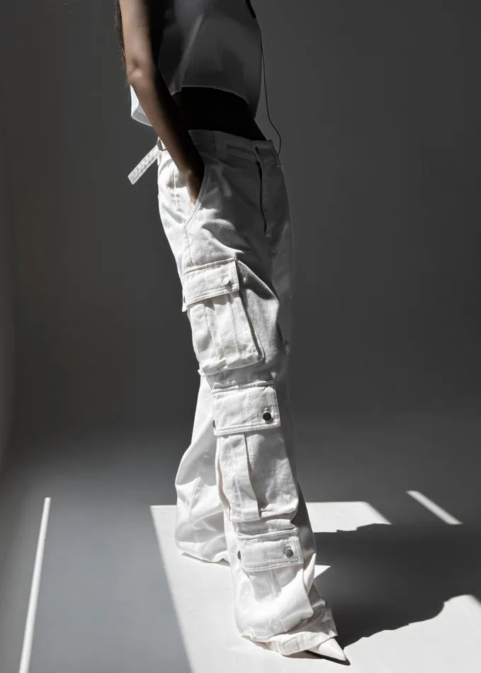 Clothing Women The Frankie Shop Arlon Cargo Pants 8211 White