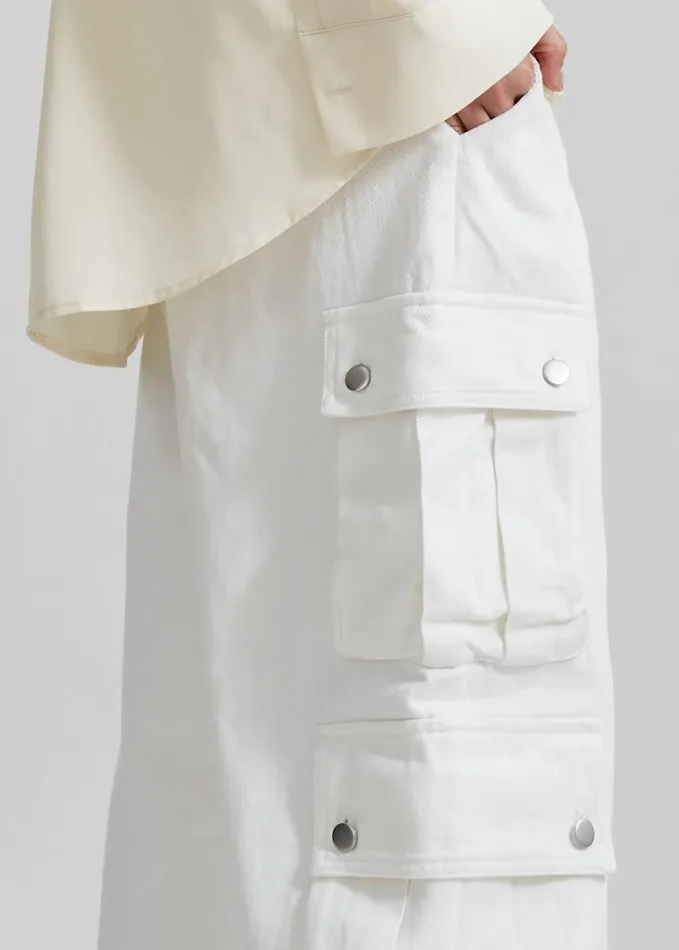 Clothing Women The Frankie Shop Arlon Cargo Pants 8211 White