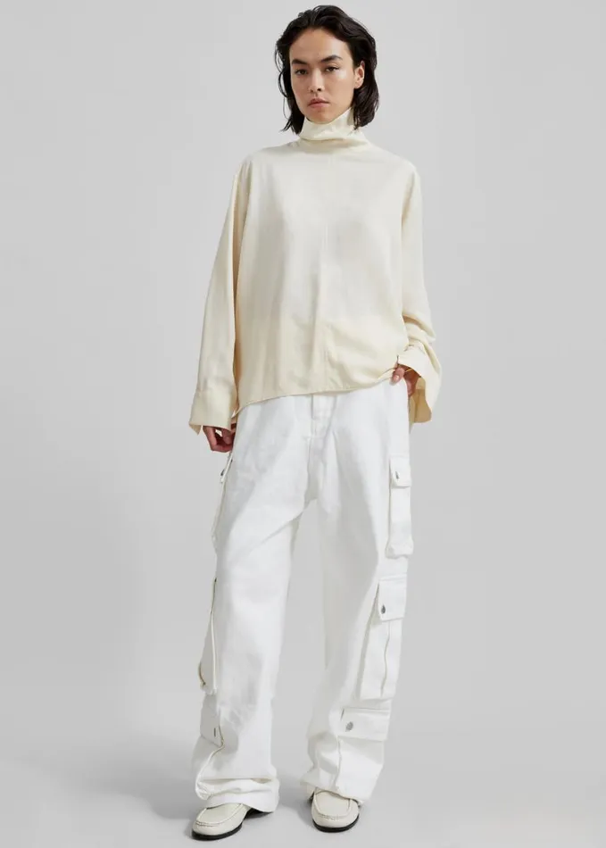 Clothing Women The Frankie Shop Arlon Cargo Pants 8211 White