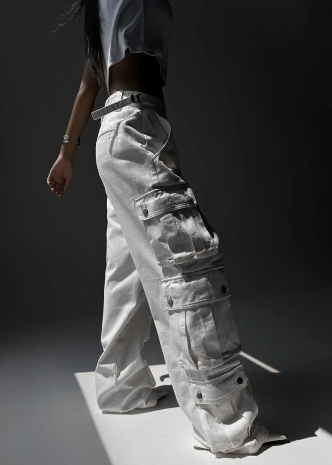 Clothing Women The Frankie Shop Arlon Cargo Pants 8211 White