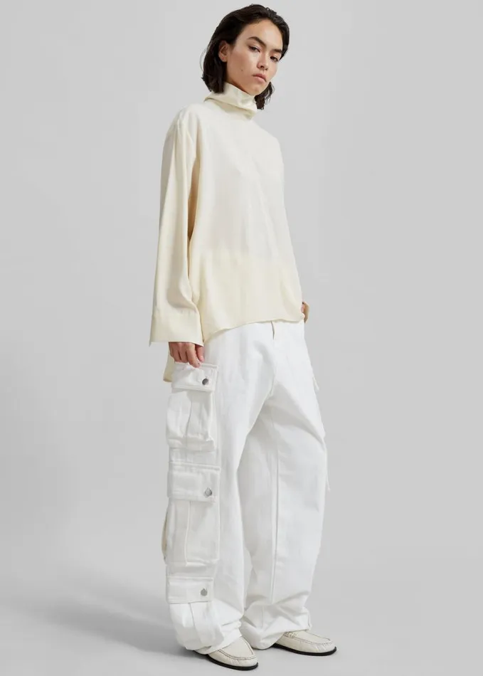 Clothing Women The Frankie Shop Arlon Cargo Pants 8211 White