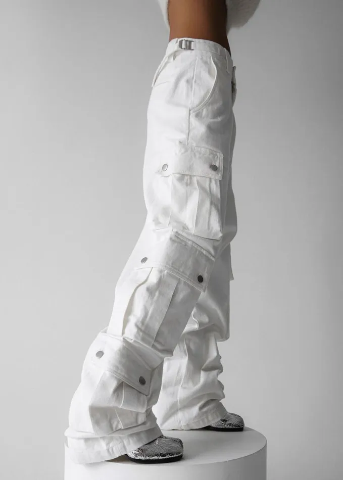 Clothing Women The Frankie Shop Arlon Cargo Pants 8211 White