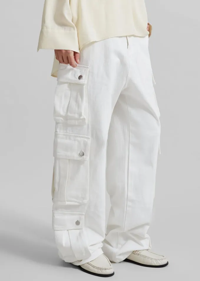 Clothing Women The Frankie Shop Arlon Cargo Pants 8211 White