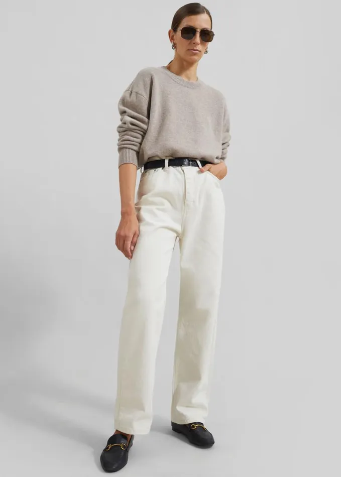Clothing Women The Frankie Shop Bexley Jeans 8211 Cream