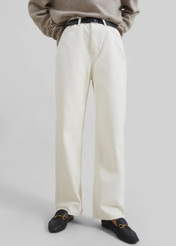 Clothing Women The Frankie Shop Bexley Jeans 8211 Cream