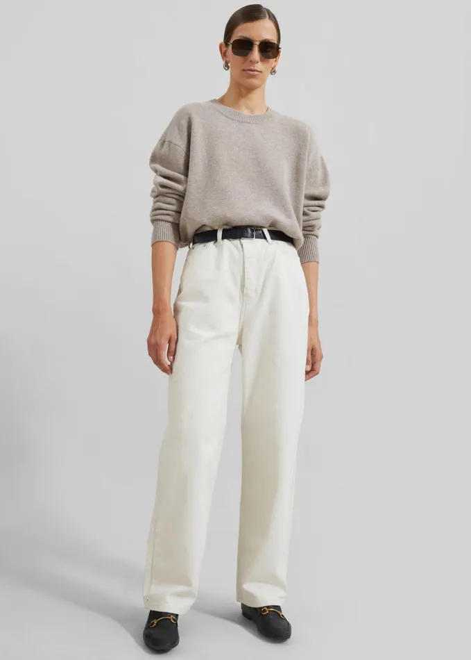 Clothing Women The Frankie Shop Bexley Jeans 8211 Cream