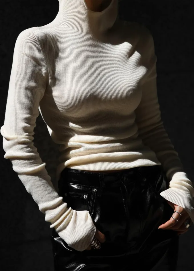 Clothing Women The Frankie Shop Brandi Knit Hoodie Top 8211 White