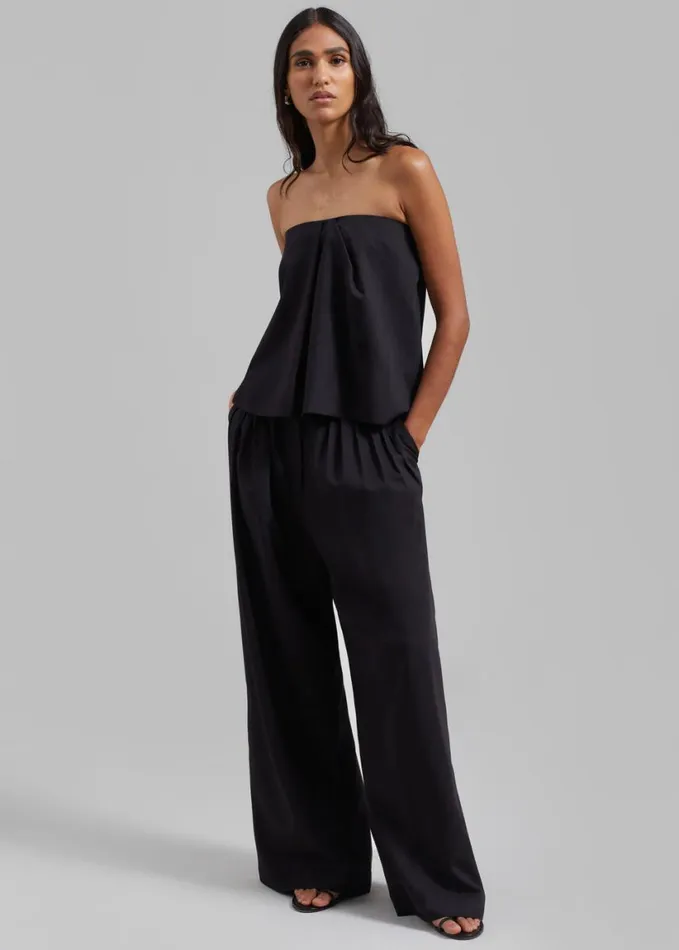 Clothing Women The Frankie Shop Catalina Tube Top 8211 Black