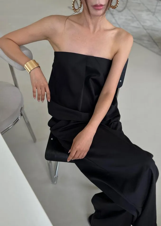 Clothing Women The Frankie Shop Catalina Tube Top 8211 Black
