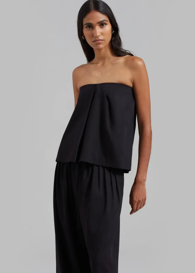 Clothing Women The Frankie Shop Catalina Tube Top 8211 Black