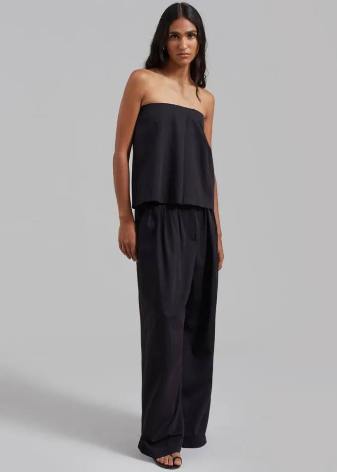 Clothing Women The Frankie Shop Catalina Tube Top 8211 Black