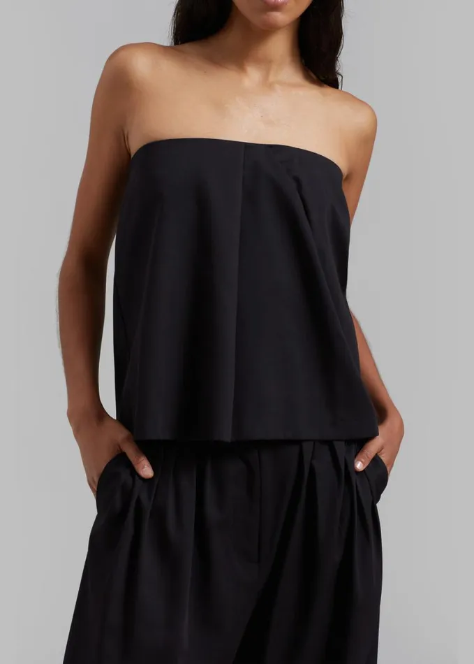 Clothing Women The Frankie Shop Catalina Tube Top 8211 Black