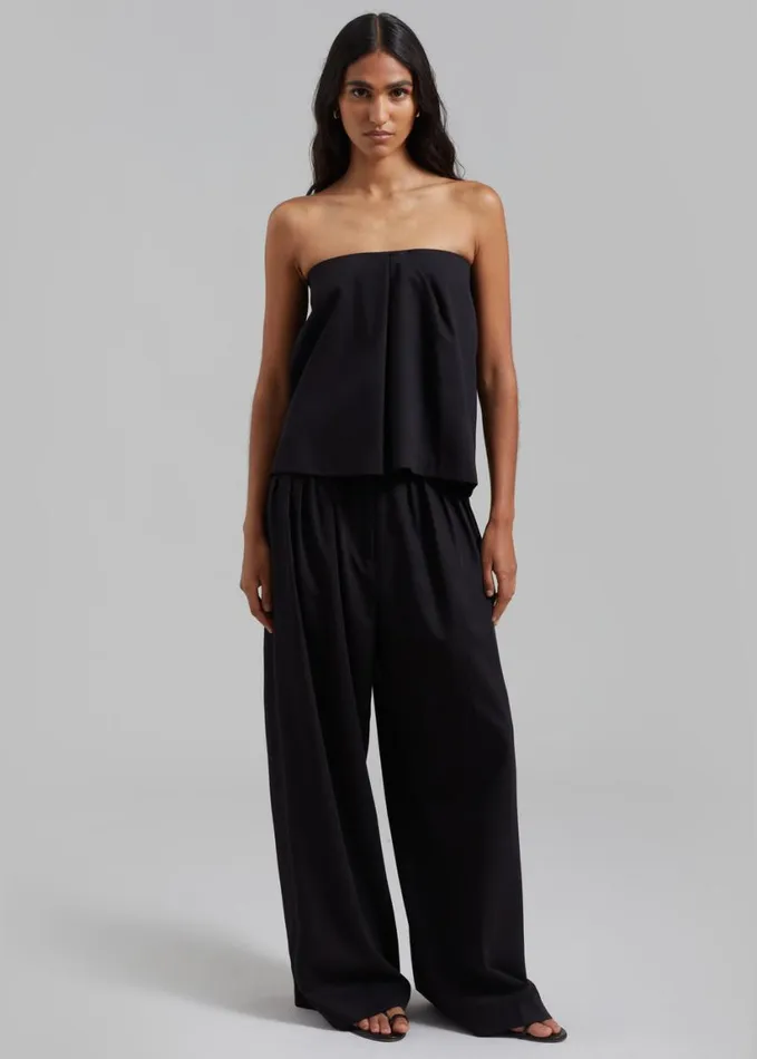 Clothing Women The Frankie Shop Catalina Tube Top 8211 Black
