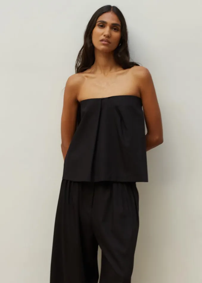 Clothing Women The Frankie Shop Catalina Tube Top 8211 Black