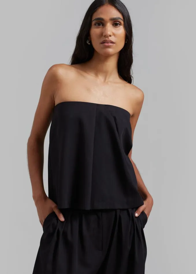 Clothing Women The Frankie Shop Catalina Tube Top 8211 Black
