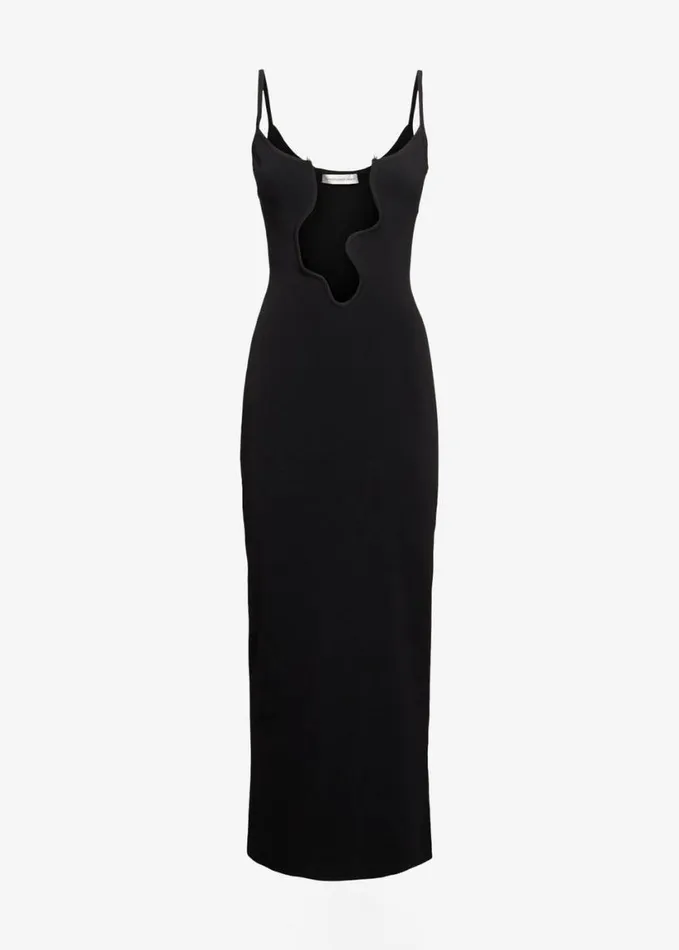 Clothing Women The Frankie Shop Christopher Esber Salacia Wire Column Dress 8211 Black