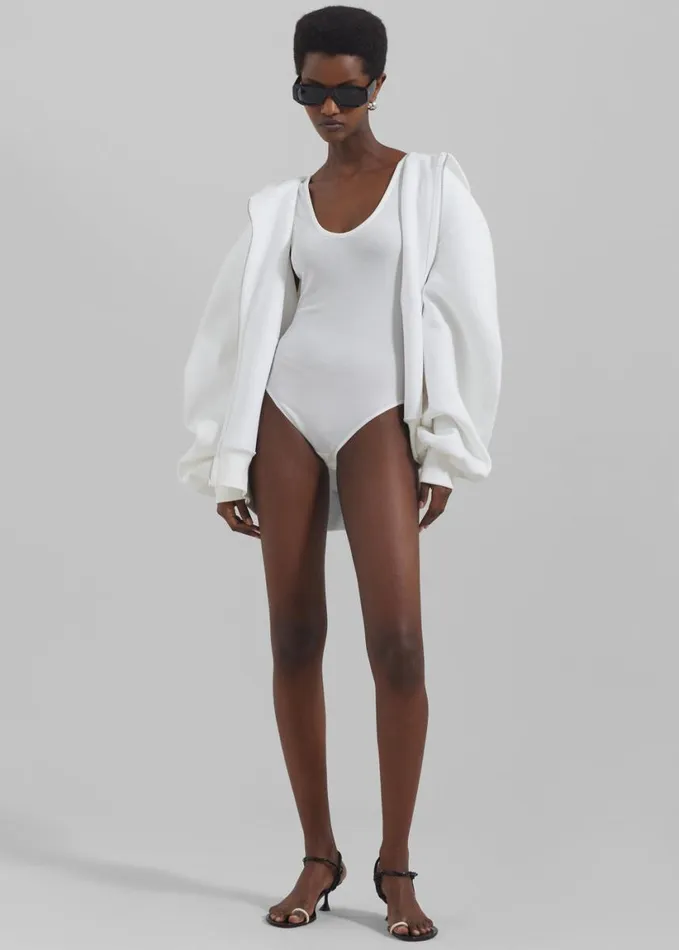 Clothing Women The Frankie Shop Christopher Esber Sonora Tank Bodysuit 8211 White