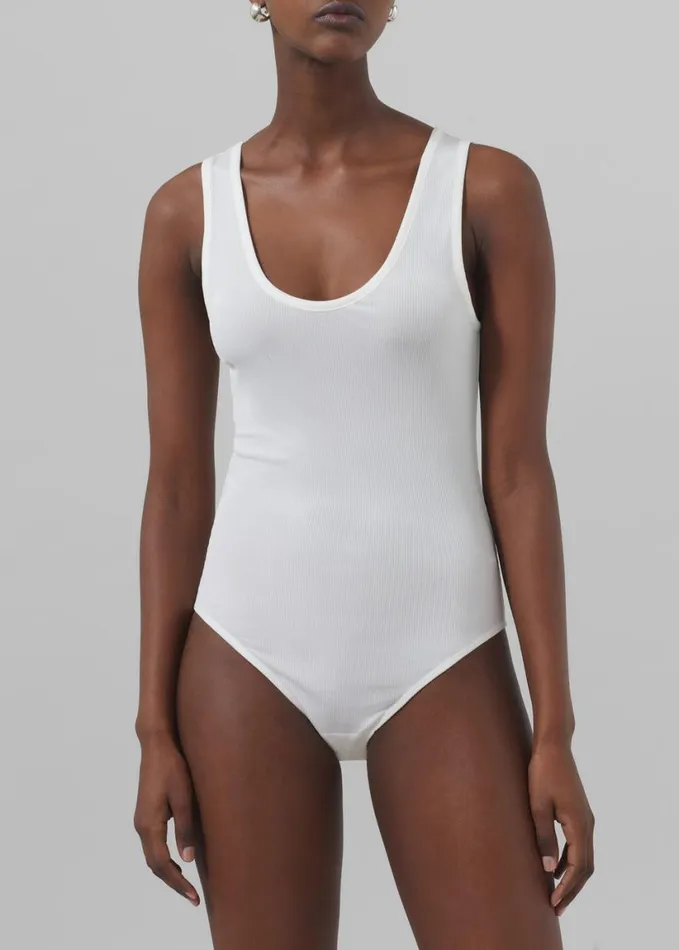 Clothing Women The Frankie Shop Christopher Esber Sonora Tank Bodysuit 8211 White