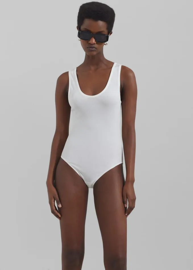 Clothing Women The Frankie Shop Christopher Esber Sonora Tank Bodysuit 8211 White