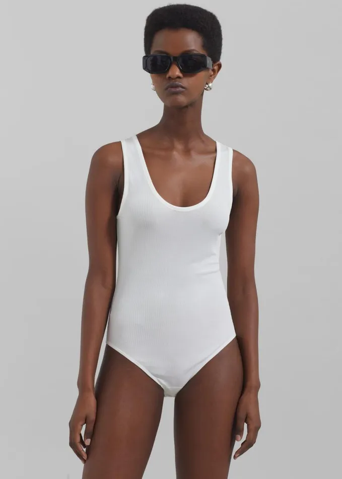 Clothing Women The Frankie Shop Christopher Esber Sonora Tank Bodysuit 8211 White