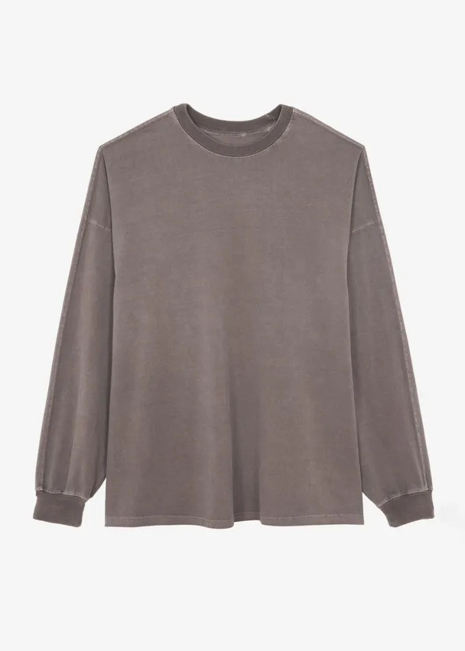 Clothing Women The Frankie Shop Collins Long Sleeve Tee 8211 Brown