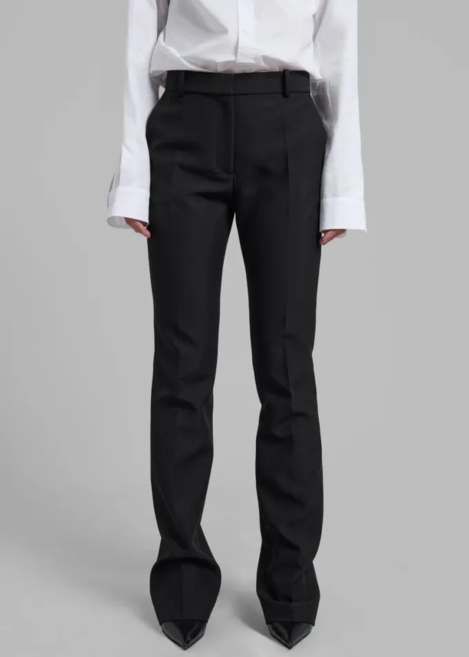 Clothing Women The Frankie Shop Coperni Straight Tailored Trousers 8211 Black