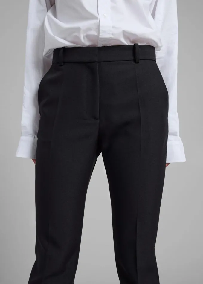 Clothing Women The Frankie Shop Coperni Straight Tailored Trousers 8211 Black