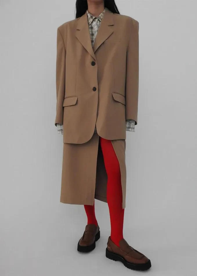 Clothing Women The Frankie Shop Cordelia Boxy Blazer 8211 Camel