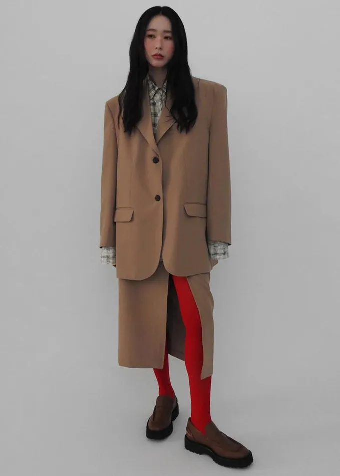 Clothing Women The Frankie Shop Cordelia Boxy Blazer 8211 Camel