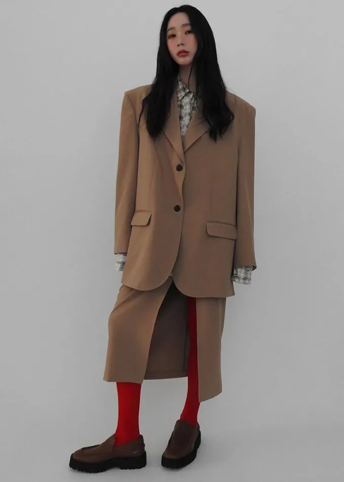Clothing Women The Frankie Shop Cordelia Boxy Blazer 8211 Camel
