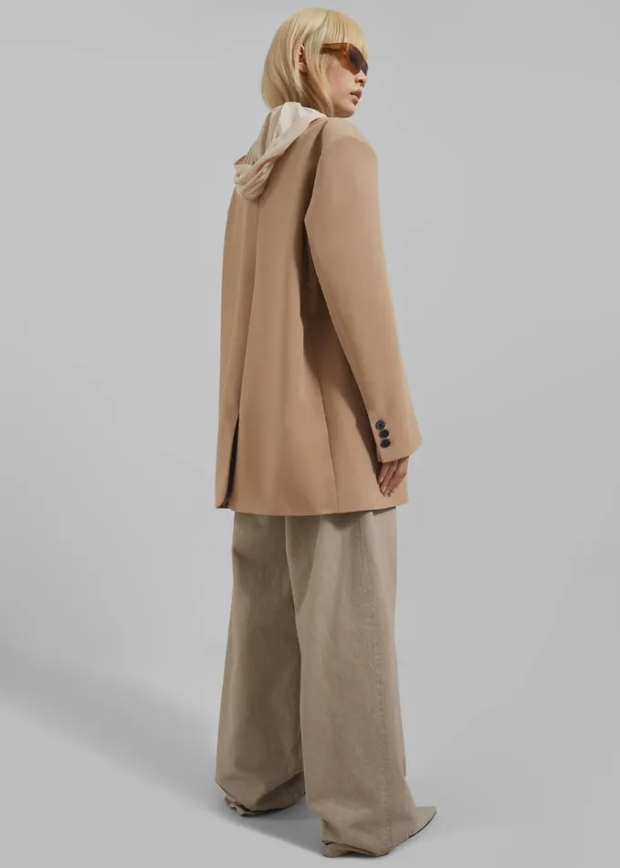 Clothing Women The Frankie Shop Cordelia Boxy Blazer 8211 Camel