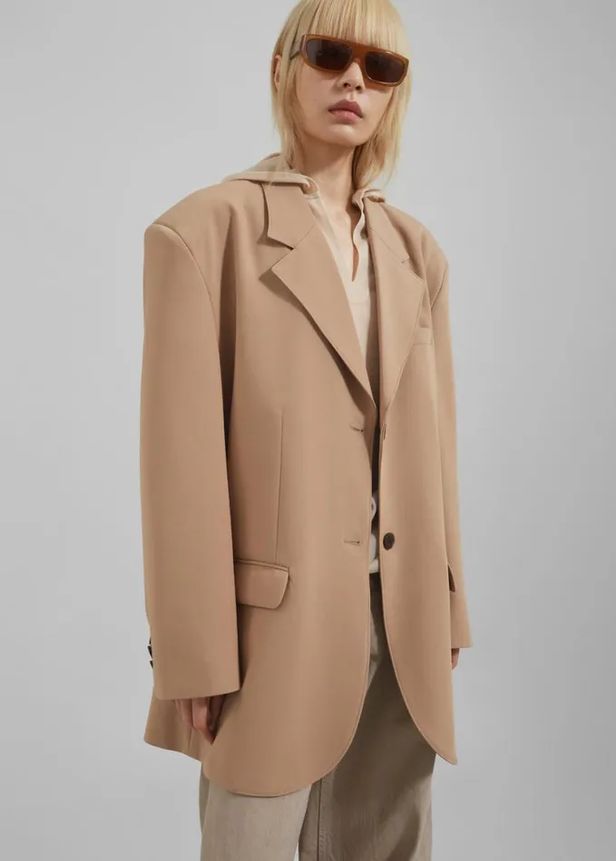 Clothing Women The Frankie Shop Cordelia Boxy Blazer 8211 Camel