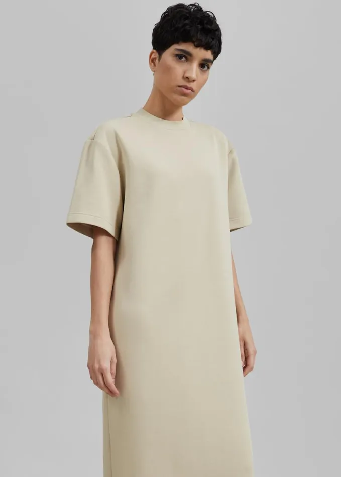 Clothing Women The Frankie Shop Ellis Tee Dress 8211 Beige