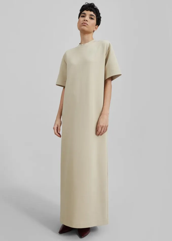 Clothing Women The Frankie Shop Ellis Tee Dress 8211 Beige