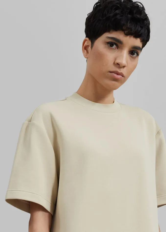 Clothing Women The Frankie Shop Ellis Tee Dress 8211 Beige