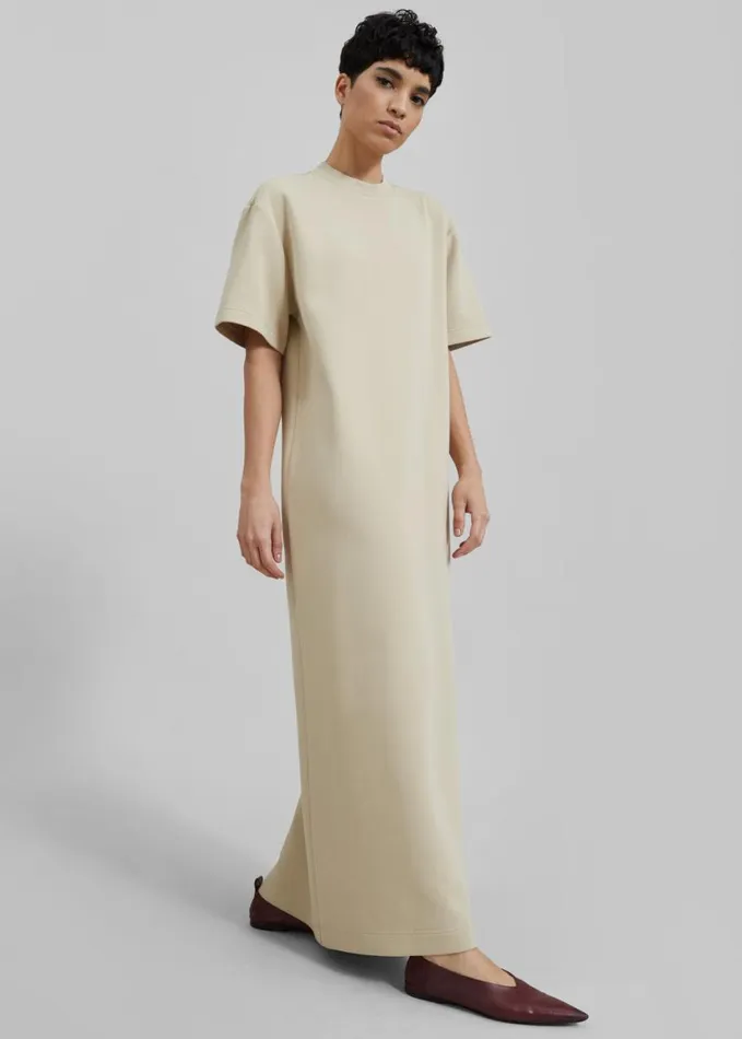 Clothing Women The Frankie Shop Ellis Tee Dress 8211 Beige