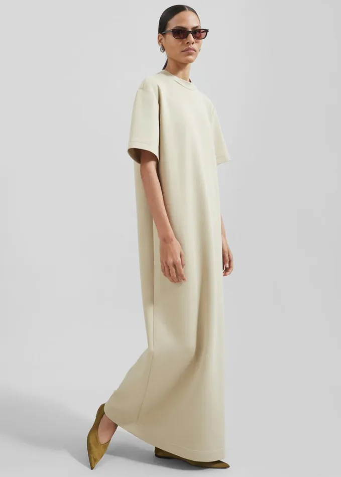 Clothing Women The Frankie Shop Ellis Tee Dress 8211 Beige
