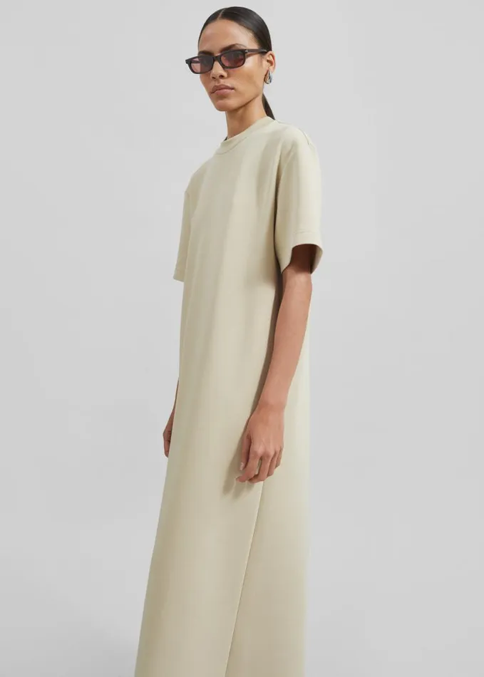 Clothing Women The Frankie Shop Ellis Tee Dress 8211 Beige