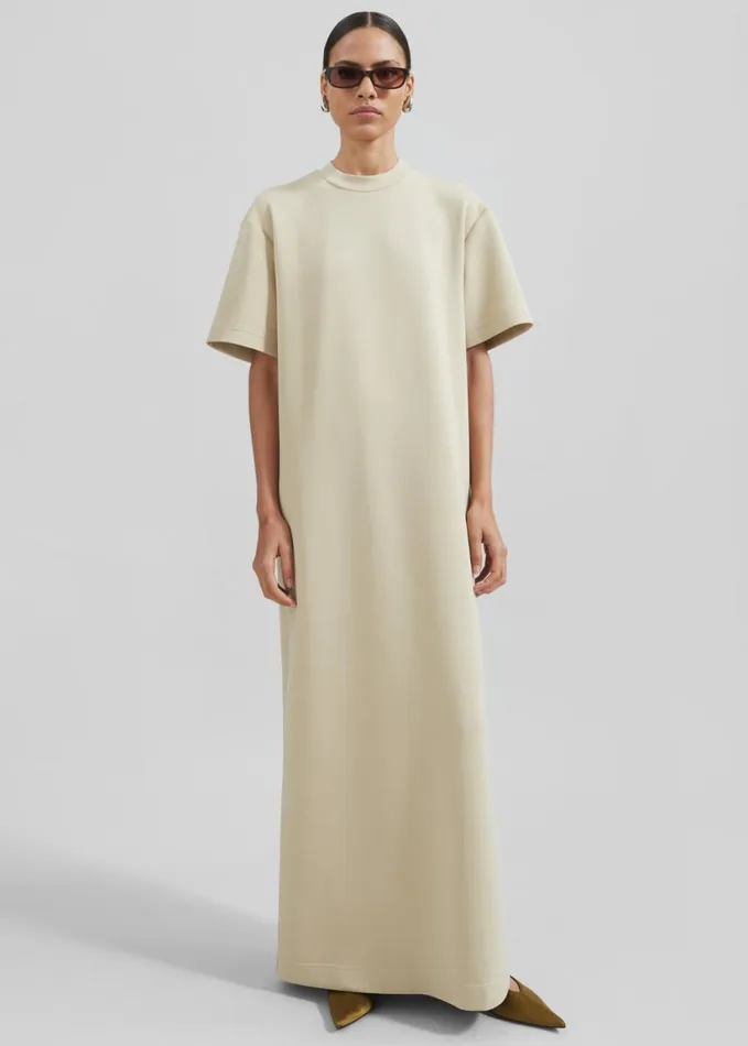 Clothing Women The Frankie Shop Ellis Tee Dress 8211 Beige