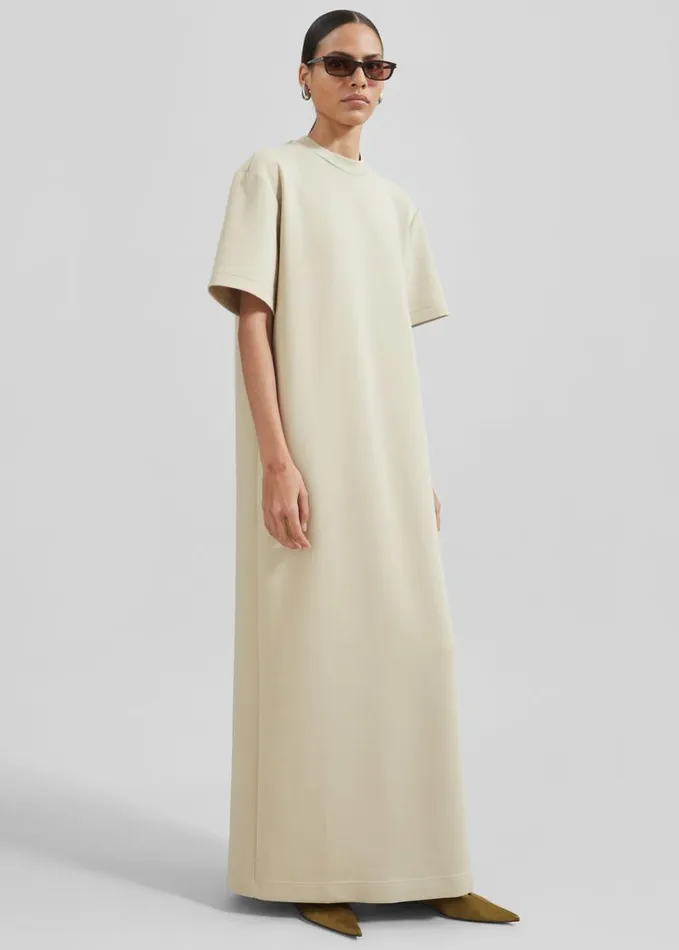Clothing Women The Frankie Shop Ellis Tee Dress 8211 Beige