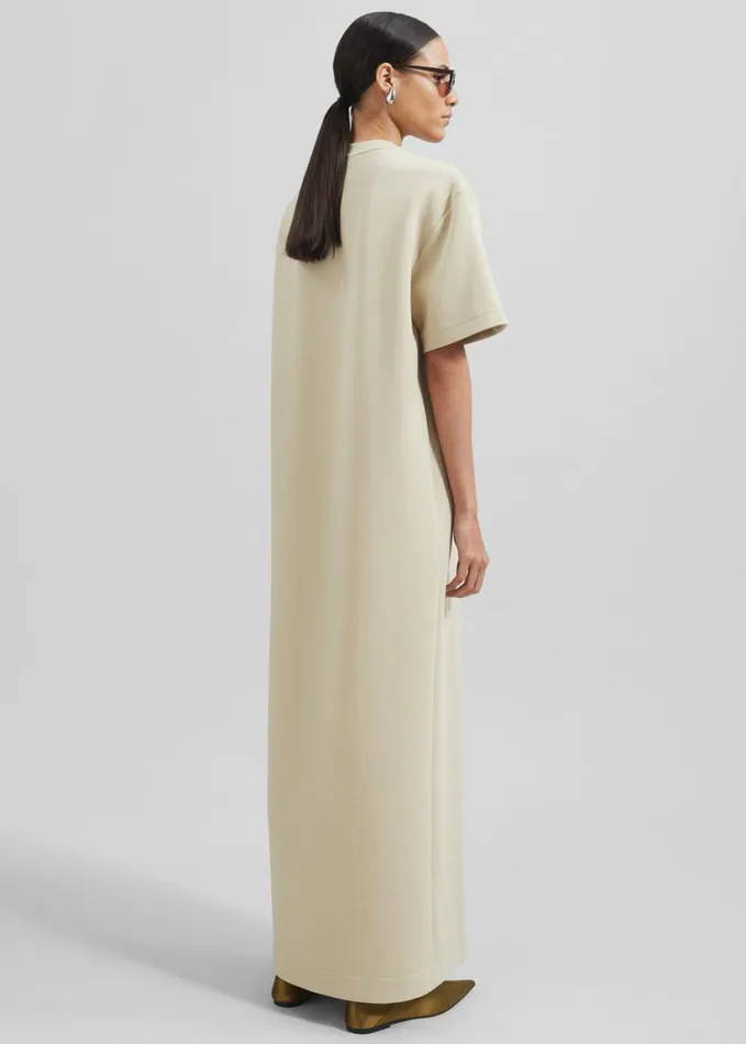 Clothing Women The Frankie Shop Ellis Tee Dress 8211 Beige