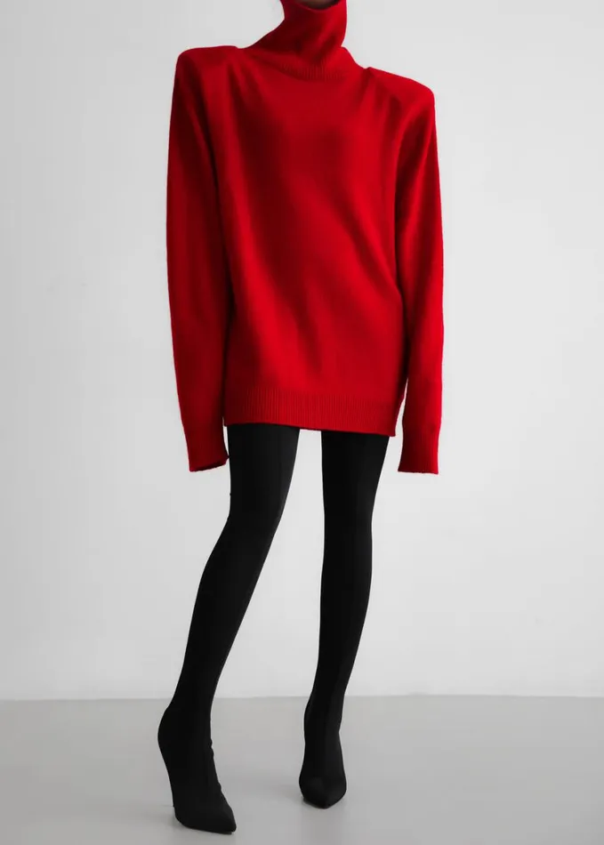 Clothing Women The Frankie Shop Emilia Mini Padded Sweater Dress 8211 Red