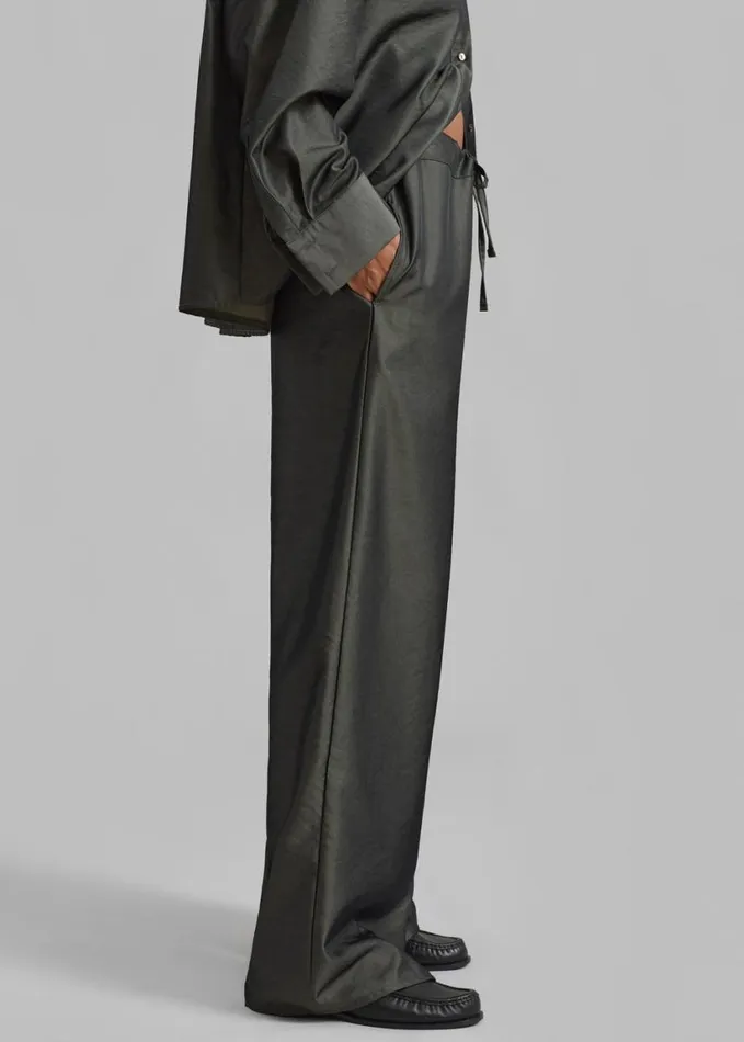 Clothing Women The Frankie Shop Ethel Pants 8211 Peacock