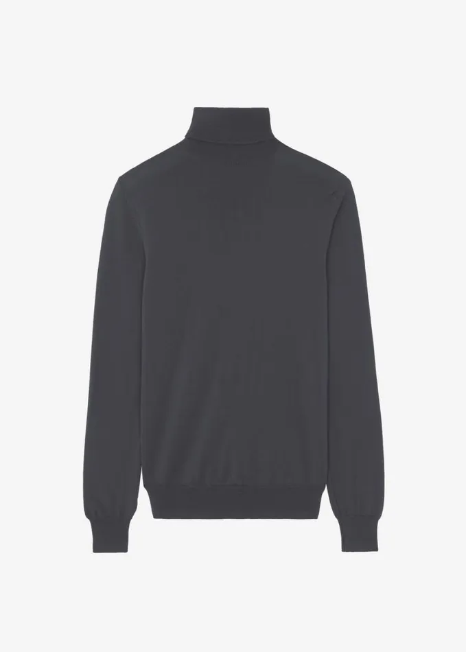 Clothing Women The Frankie Shop Eve Thin Turtleneck Sweater 8211 Dark Grey Melange