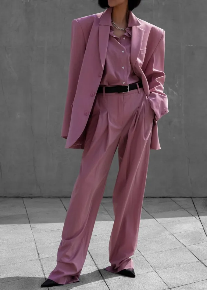 Clothing Women The Frankie Shop Gelso Pleated Trousers 8211 Rose