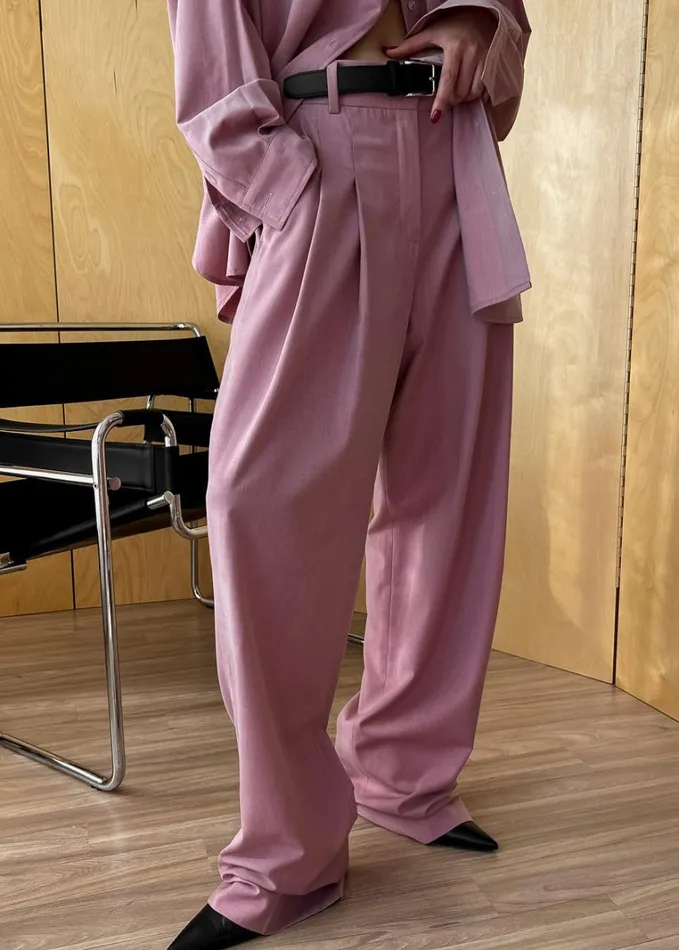 Clothing Women The Frankie Shop Gelso Pleated Trousers 8211 Rose