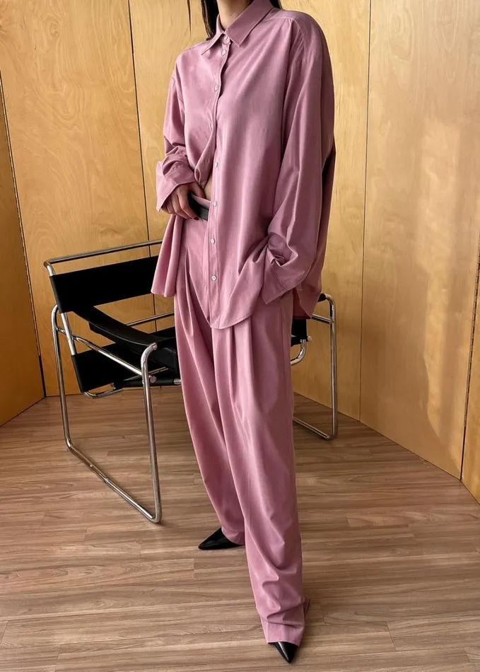 Clothing Women The Frankie Shop Gelso Pleated Trousers 8211 Rose