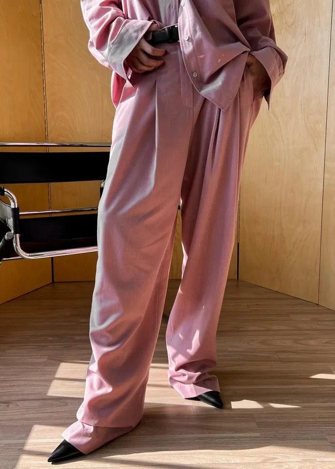 Clothing Women The Frankie Shop Gelso Pleated Trousers 8211 Rose