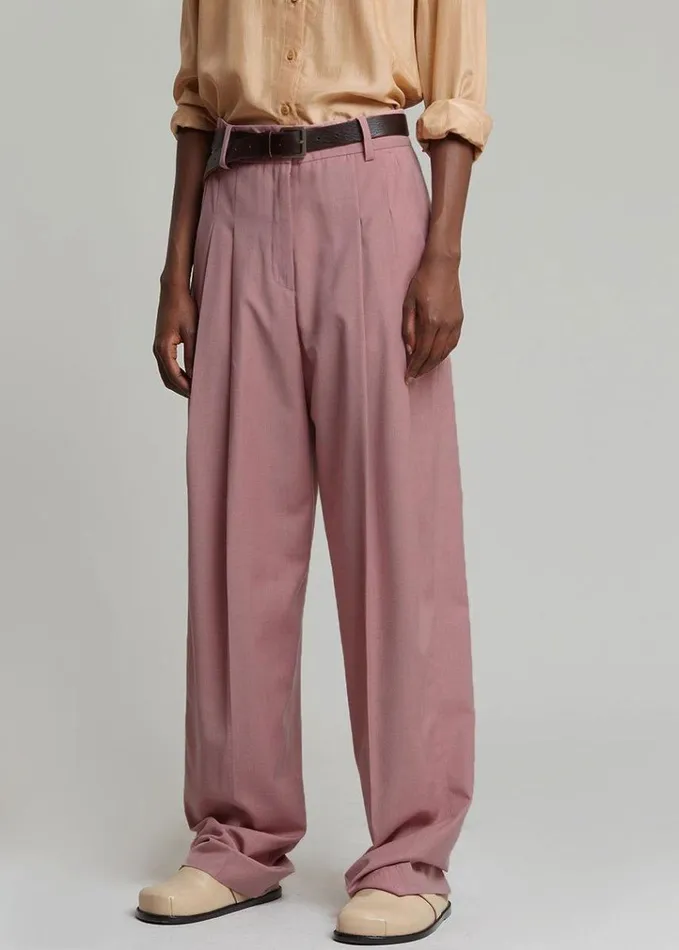 Clothing Women The Frankie Shop Gelso Pleated Trousers 8211 Rose